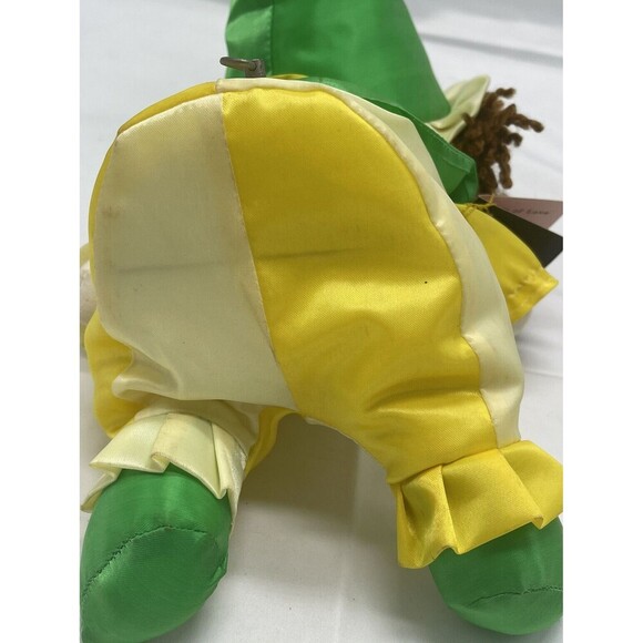 Vintage Faratak Inc Wind Up Musical Clown Doll Toy 1980s Green Yellow Works Rare - Picture 10 of 16